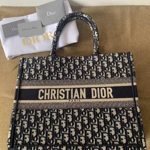 Dior Book Tote Medium Blue Oblique - Picture 1 of 5
